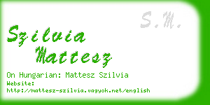 szilvia mattesz business card
